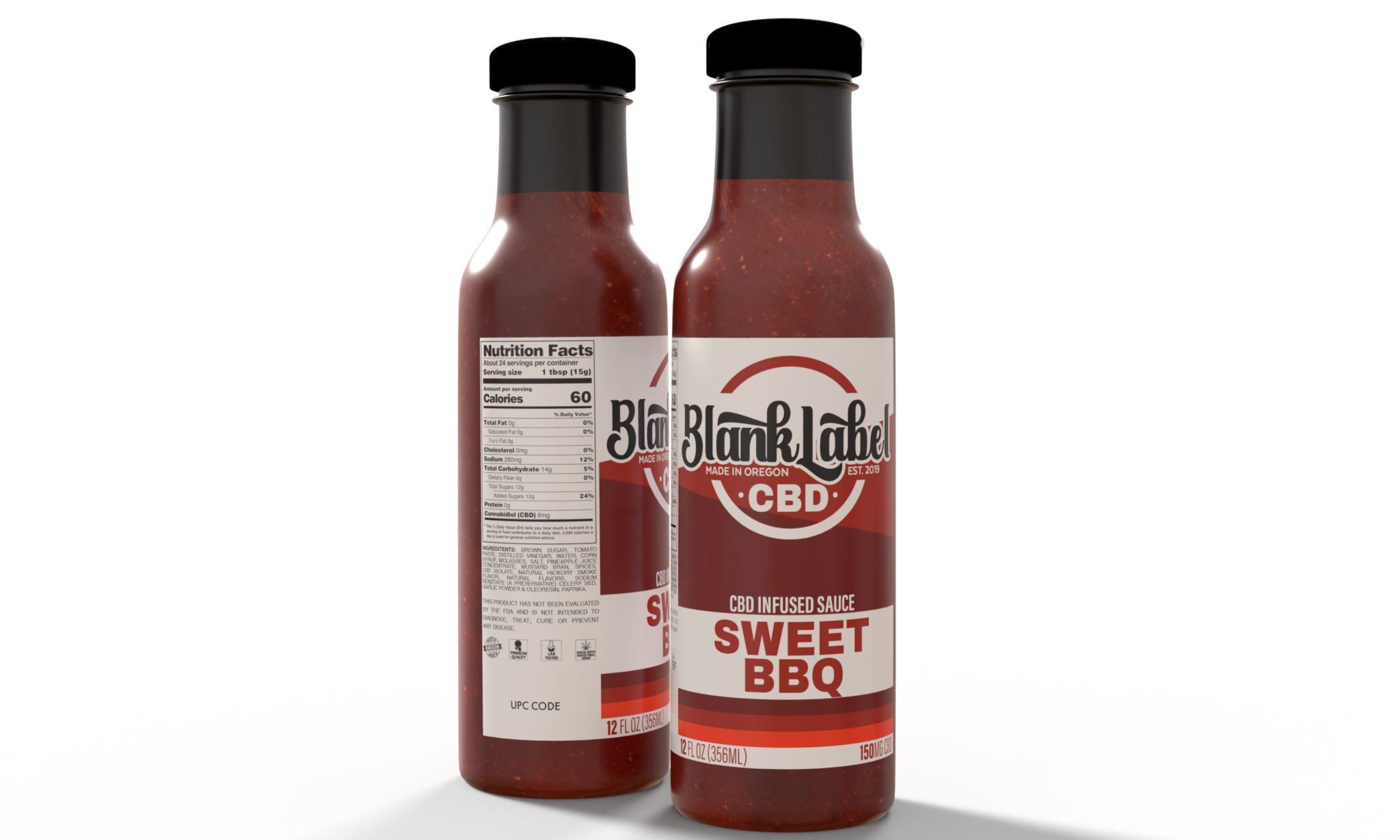 CBD Sweet BBQ Sauce Blank Label CBD